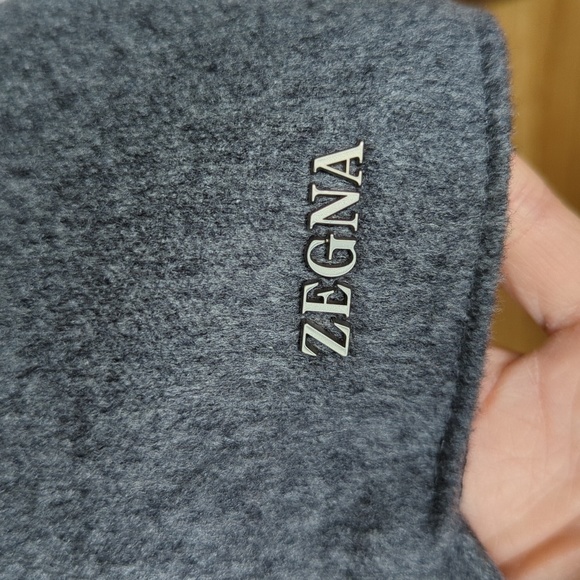 ZEGNA Logo Embroidered Metallic Cashmere Baseball Cap Size small - Picture 5 of 9